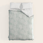 Palm Leaves . Soft Aqua Comforter Gallery Image 6