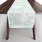 Palm Leaves . Soft Aqua Table Runner Gallery Image 1