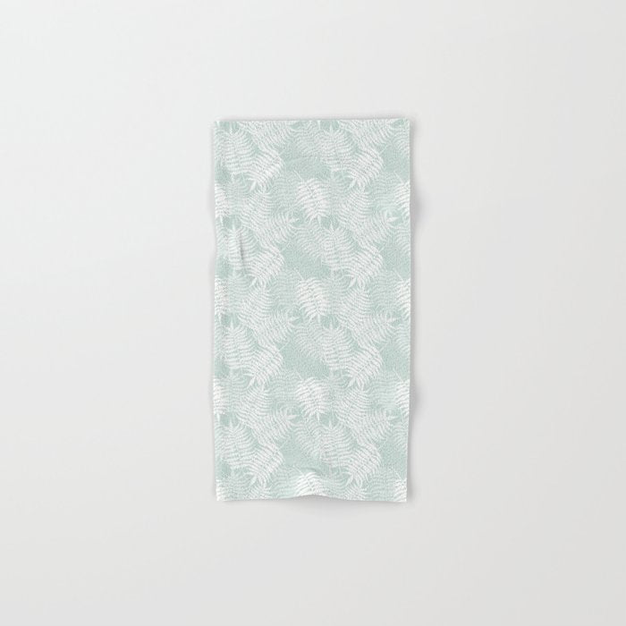 Palm Leaves . Soft Aqua Bath Towel Gallery Image 1