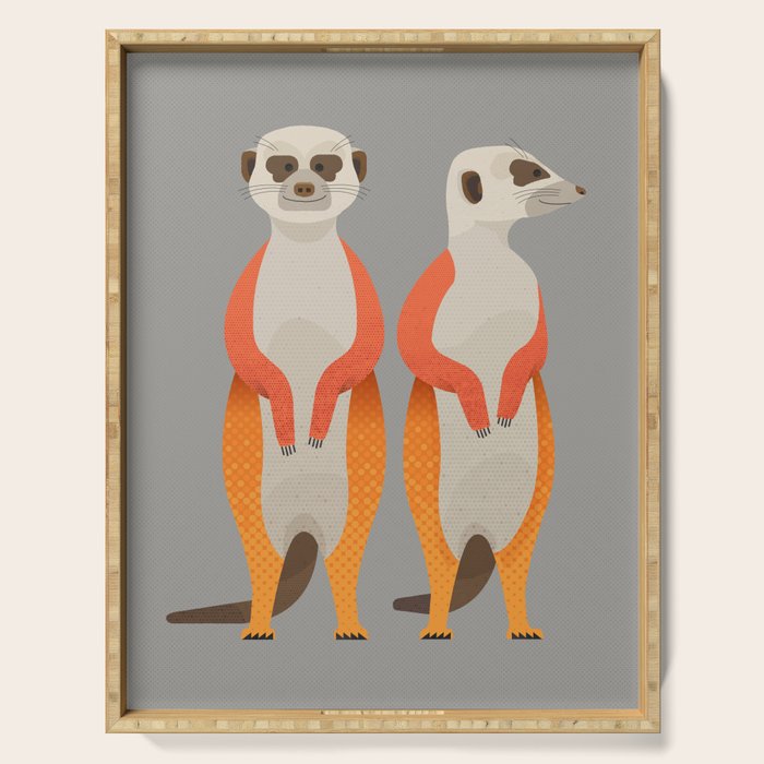 Whimsy Meerkats Serving Tray Gallery Image 1