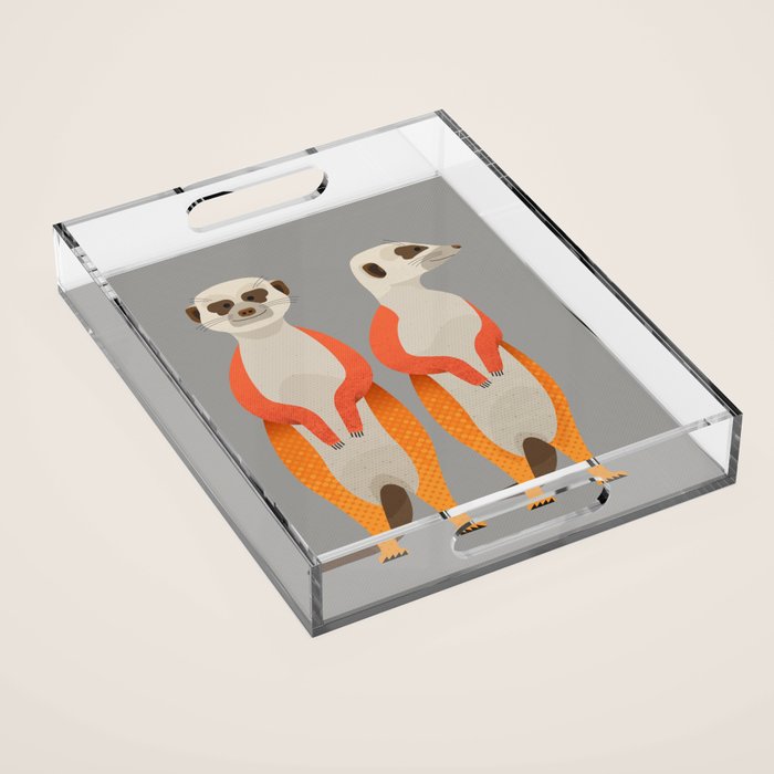 Whimsy Meerkats Acrylic Tray Gallery Image 1