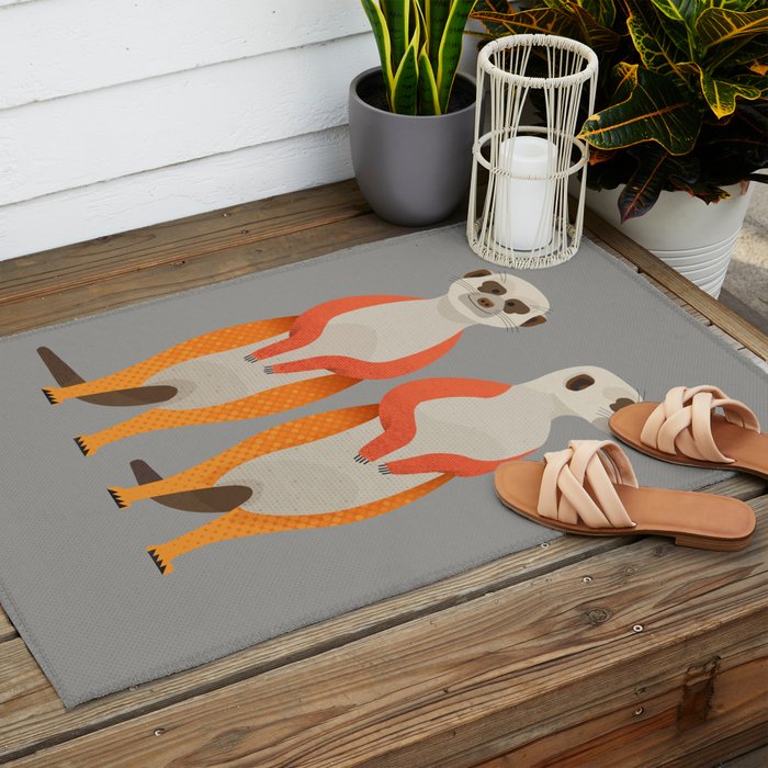 Whimsy Meerkats Outdoor Rug Gallery Image 2