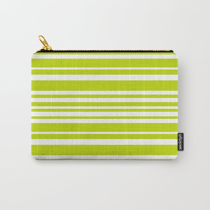 Classic Stripes XXXVIII - Lime Green Carry All Pouch Gallery Image 1