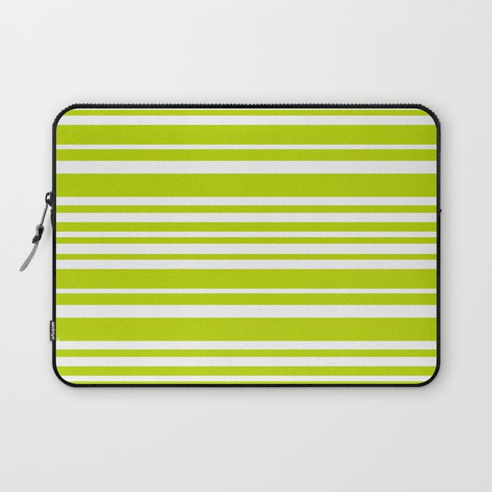 Classic Stripes XXXVIII - Lime Green Laptop Sleeve Gallery Image 1