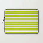 Classic Stripes XXXVIII - Lime Green Laptop Sleeve Gallery Image 1