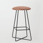 Dark Terracotta Geometric Design Artwork Stool Gallery Image 1