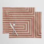 Dark Terracotta Geometric Design Artwork Placemat Gallery Image 1