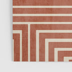 Dark Terracotta Geometric Design Artwork Poster Gallery Image 3