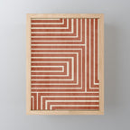 Dark Terracotta Geometric Design Artwork Mini Art Print Gallery Image 1