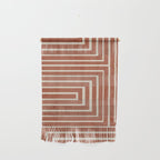 Dark Terracotta Geometric Design Artwork Wall Hanging Gallery Image 1