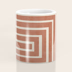 Dark Terracotta Geometric Design Artwork Coffee Mug Gallery Image 4