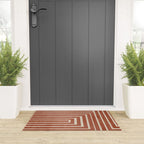 Dark Terracotta Geometric Design Artwork Welcome Mat Gallery Image 3