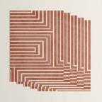 Dark Terracotta Geometric Design Artwork Wrapping Paper Gallery Image 3