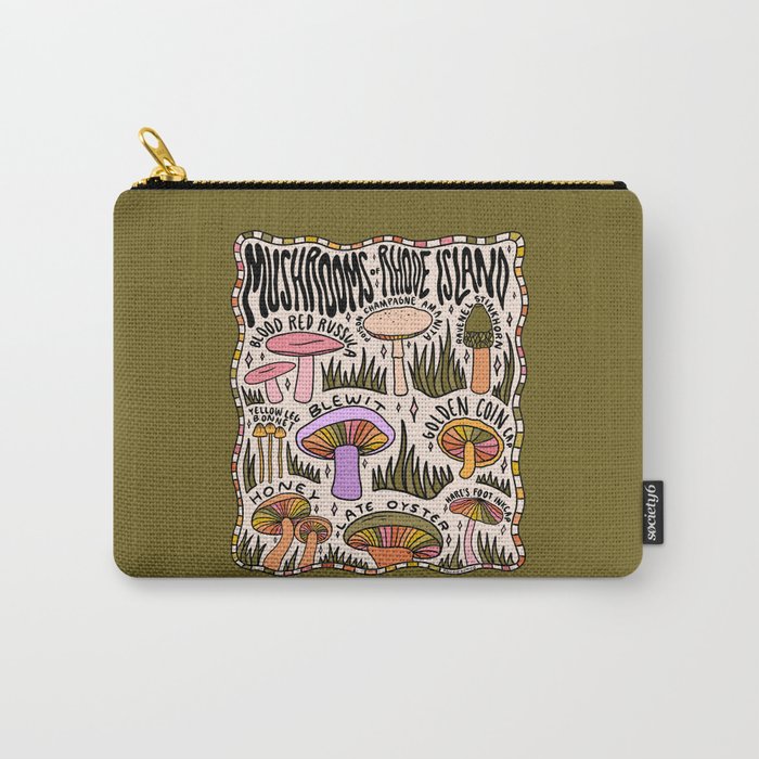 Mushrooms of Rhode Island Carry All Pouch Gallery Image 1