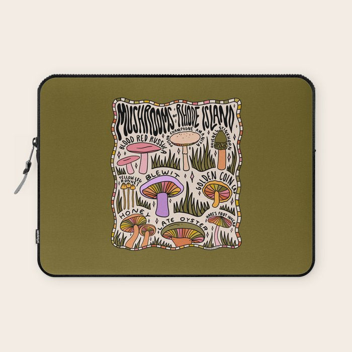 Mushrooms of Rhode Island Laptop Sleeve Gallery Image 1