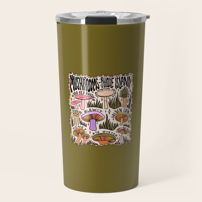 Mushrooms of Rhode Island Travel Mug Gallery Image 1