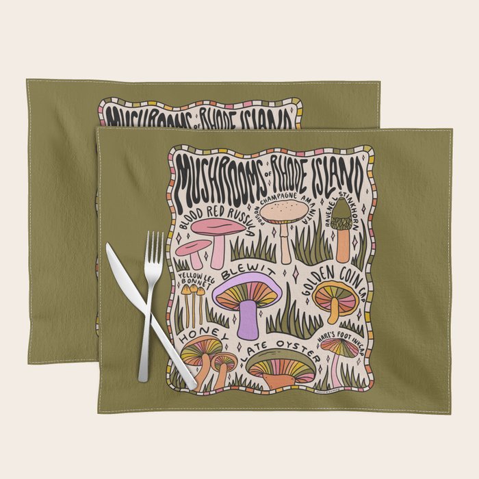 Mushrooms of Rhode Island Placemat Gallery Image 1