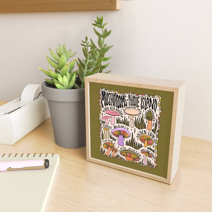 Mushrooms of Rhode Island Mini Art Print Gallery Image 2