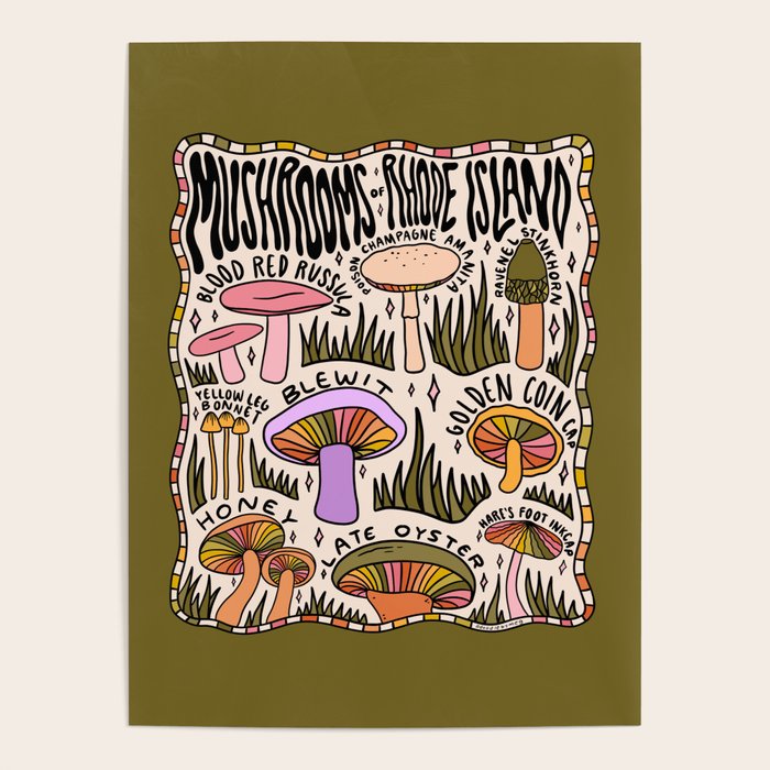 Mushrooms of Rhode Island Poster Gallery Image 1