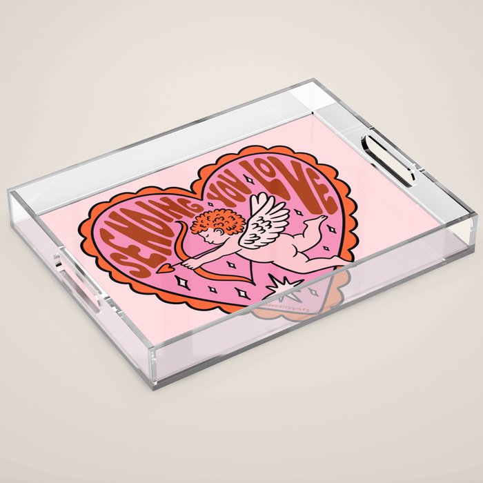 Sending You Love Cupid Acrylic Tray Gallery Image 1