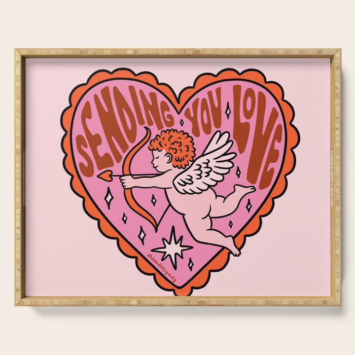 Sending You Love Cupid Serving Tray Gallery Image 1