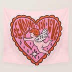 Sending You Love Cupid Wall Tapestry Gallery Image 4