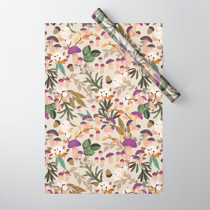 Magic mushroom forest H Wrapping Paper Gallery Image 1
