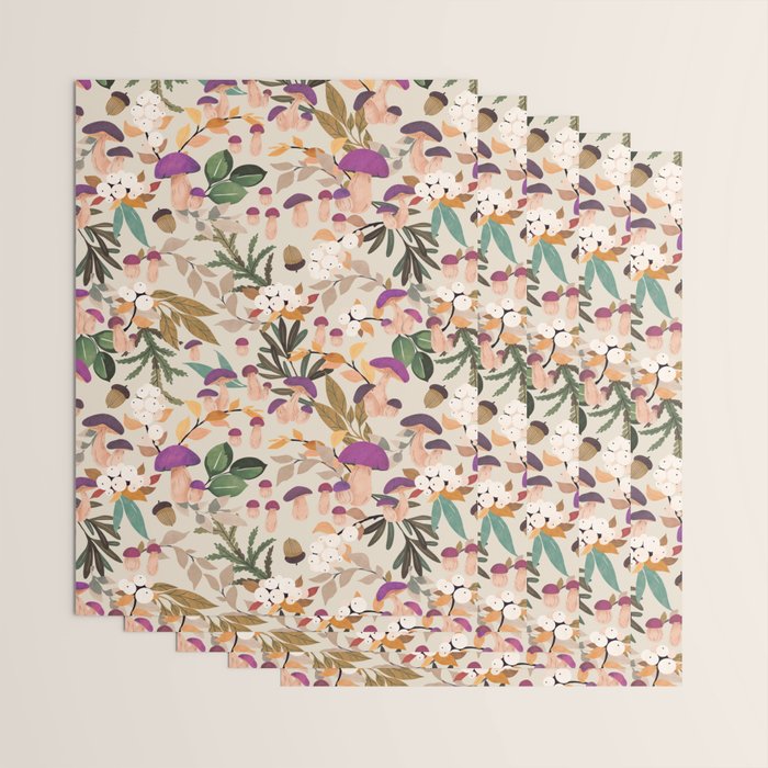 Magic mushroom forest H Wrapping Paper Gallery Image 3