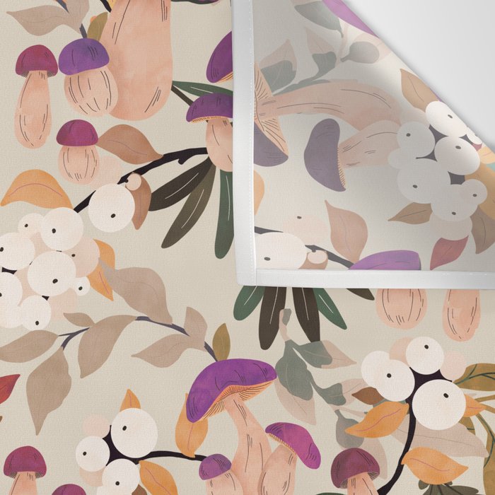 Magic mushroom forest H Wall Tapestry Gallery Image 3