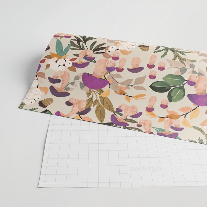 Magic mushroom forest H Wrapping Paper Gallery Image 2