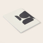 Black & White Minimalist Abstract Shapes Patterns Black Ink Painting Notebook Gallery Image 3