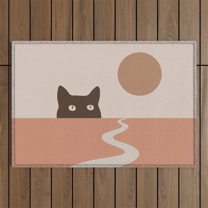 Cat Landscape 16 Outdoor Rug Gallery Image 1