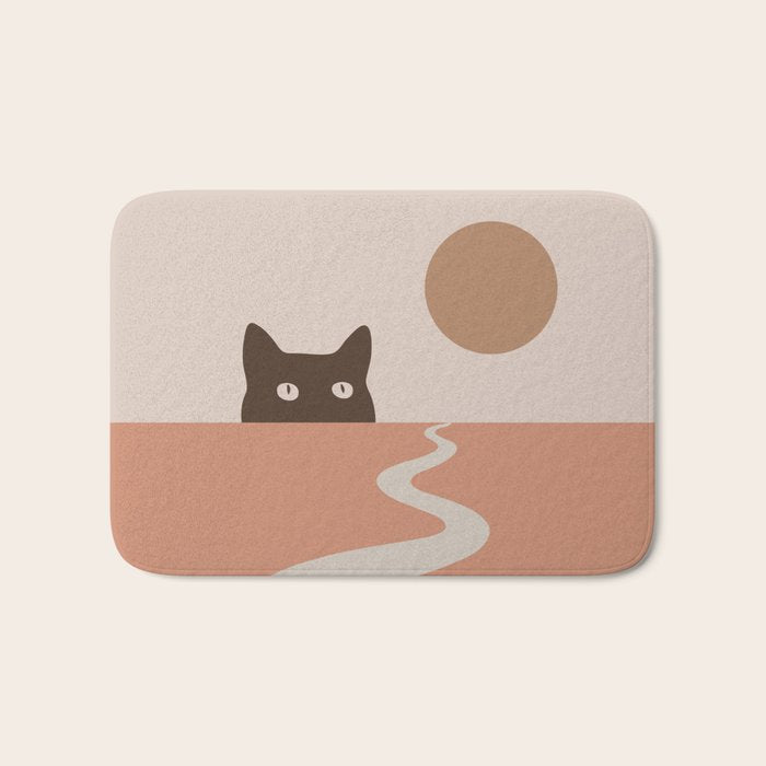 Cat Landscape 16 Bath Mat Gallery Image 1