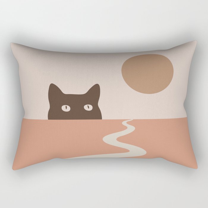 Cat Landscape 16 Rectangular Pillow Gallery Image 1
