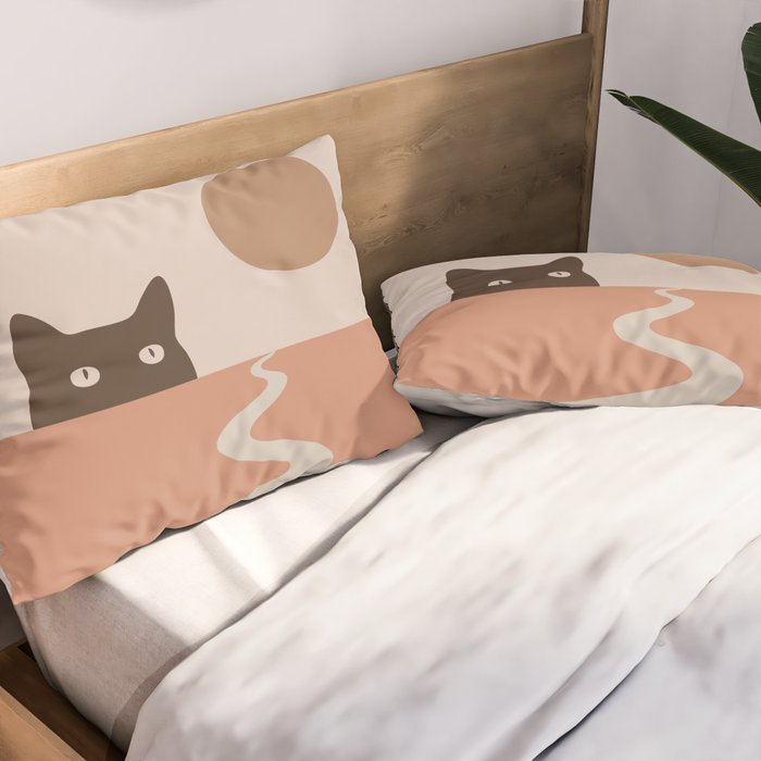 Cat Landscape 16 Pillow Sham Gallery Image 2
