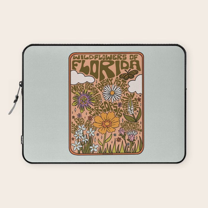 Florida Wildflowers Laptop Sleeve Gallery Image 1