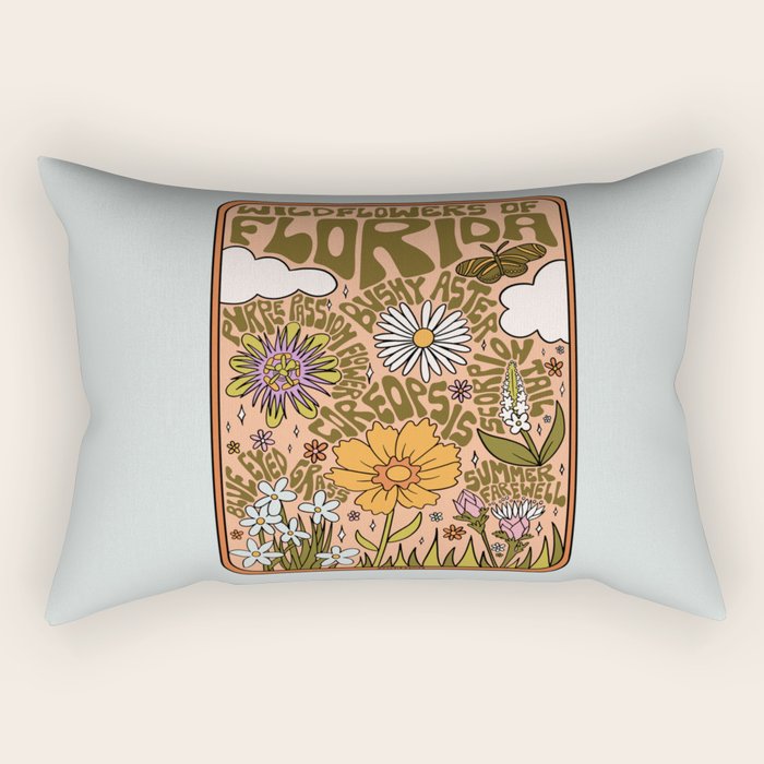 Florida Wildflowers Rectangular Pillow Gallery Image 2