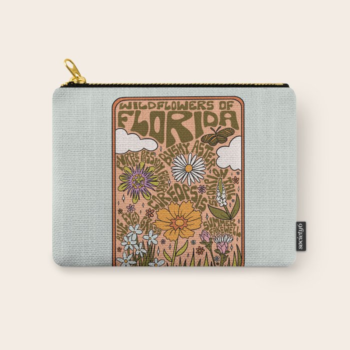 Florida Wildflowers Carry All Pouch Gallery Image 1