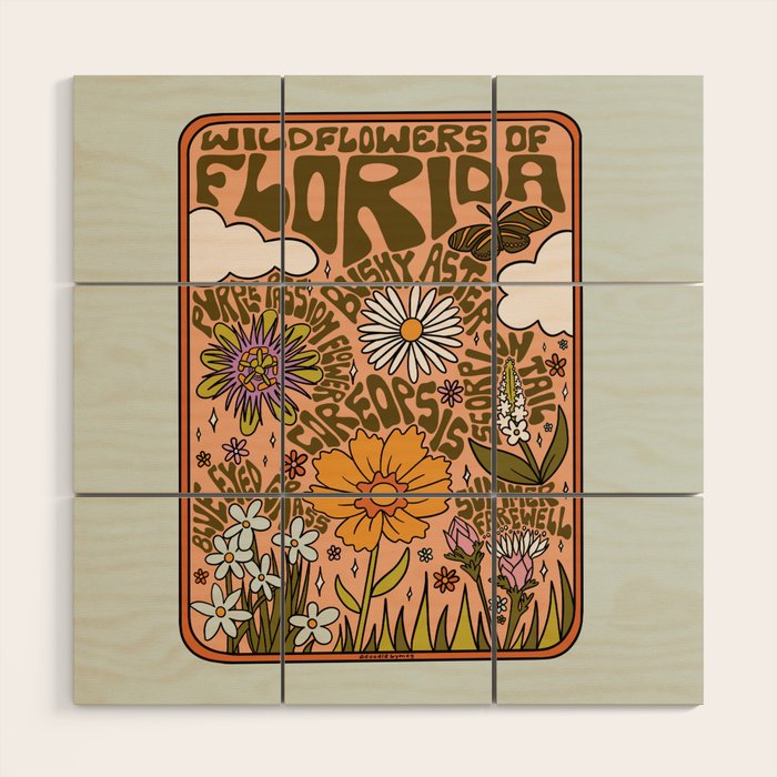 Florida Wildflowers Wood Wall Art Gallery Image 1