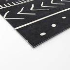 Cute Geometric Stripe in Black and White Welcome Mat Gallery Image 2