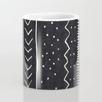 Cute Geometric Stripe in Black and White Coffee Mug Gallery Image 4