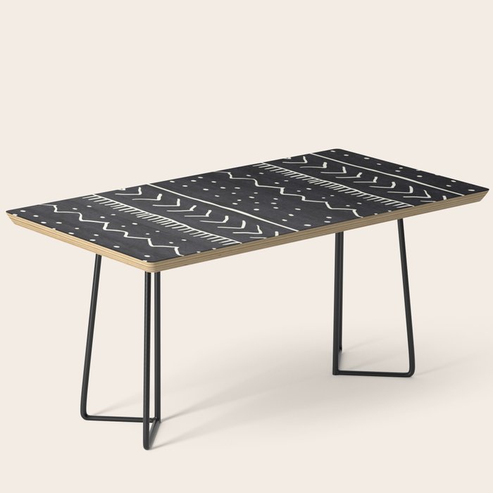 Cute Geometric Stripe in Black and White Coffee Table Gallery Image 1