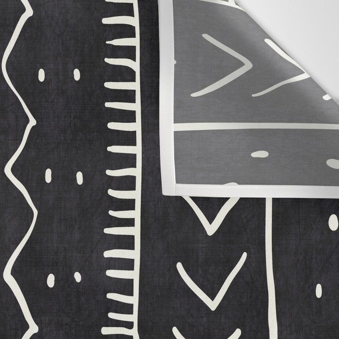 Cute Geometric Stripe in Black and White Wall Tapestry Gallery Image 3