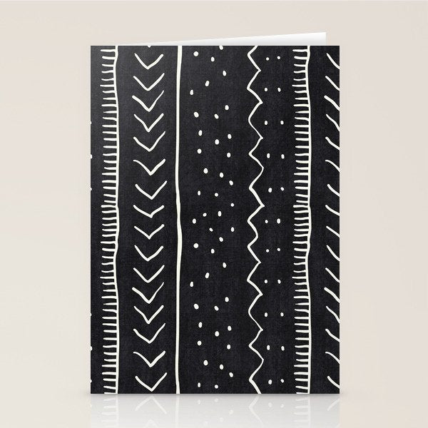 Cute Geometric Stripe in Black and White Stationery Card Gallery Image 2