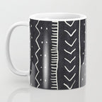 Cute Geometric Stripe in Black and White Coffee Mug Gallery Image 3