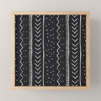 Cute Geometric Stripe in Black and White Mini Art Print Gallery Image 1