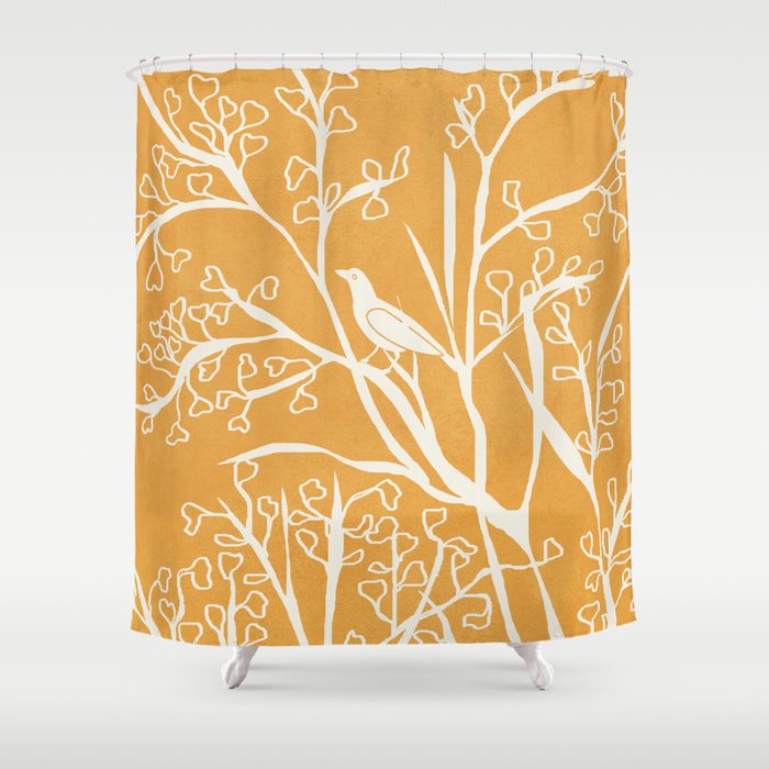 Birds on Branches 03 Shower Curtain Gallery Image 1