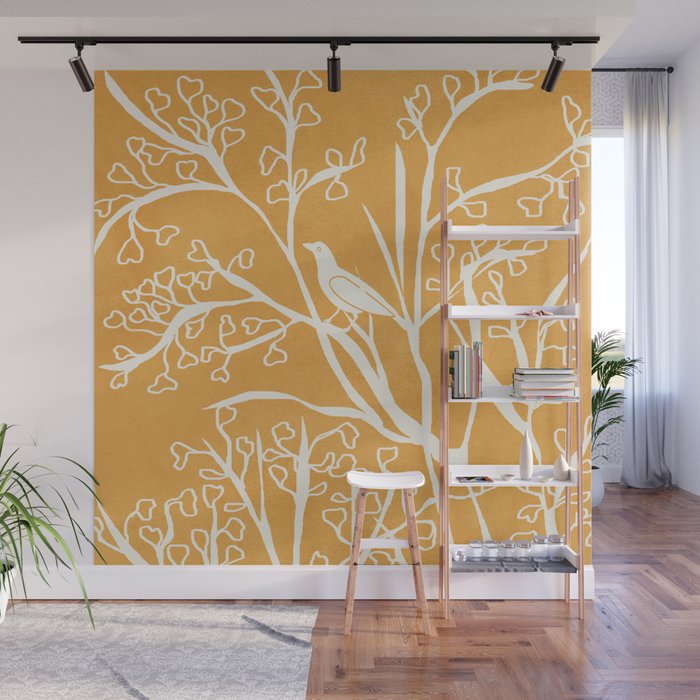 Birds on Branches 03 Wall Mural Gallery Image 1
