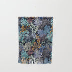 tropical blue night leaves Wall Hanging Gallery Image 1