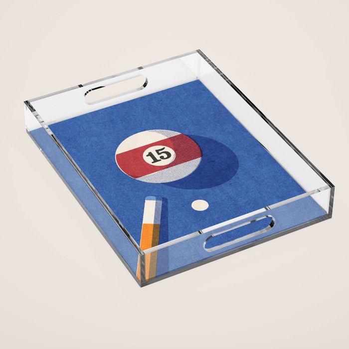BALLS / Billiards - ball 15 I Acrylic Tray Gallery Image 1